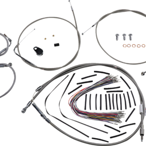 Control Kit for Early Touring Bikes with Bagger Bar Handlebars - 13" - Non-Cruise - Stainless