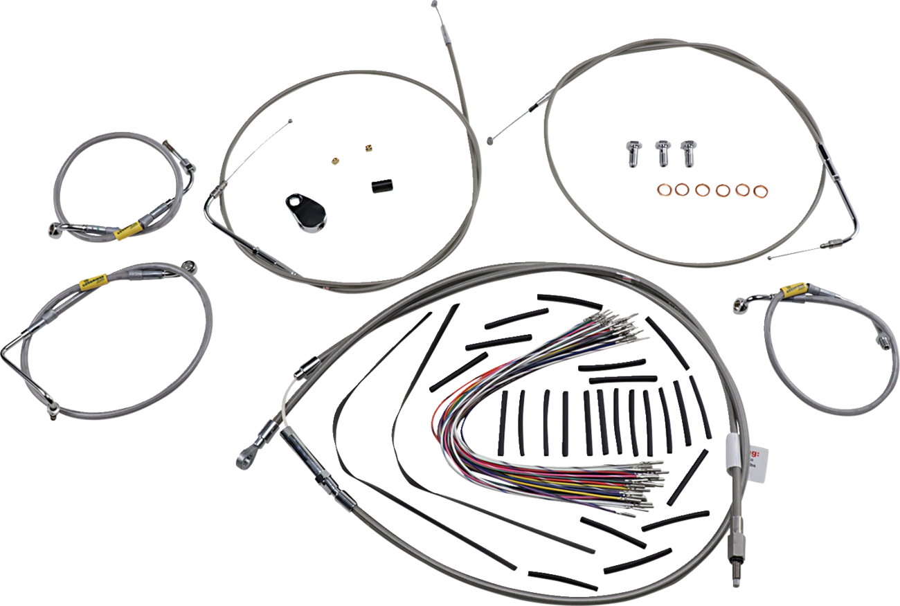 Control Kit for Early Touring Bikes with Bagger Bar Handlebars - 13" - Non-Cruise - Stainless