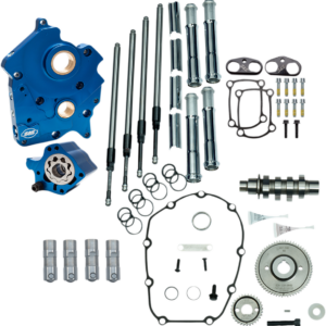 Cam Chest Kit - Water Cooled - Gear Drive - 475 Cam - Chrome Pushrod Tubes - M8