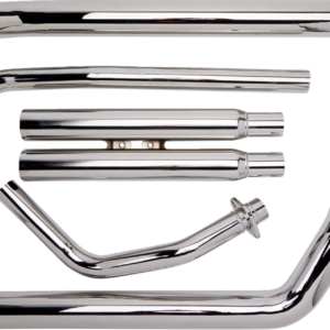 Streetrod Straight Cut Exhaust System - Chrome