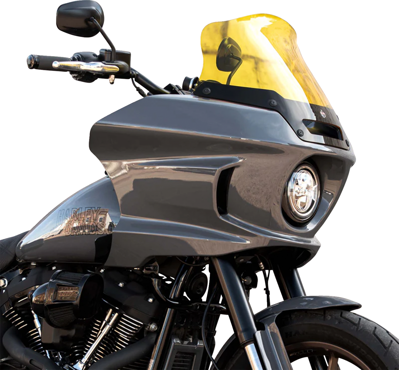 Kolor Flare® Windshield - 8" - Yellow - '22-'25 FXLRST
