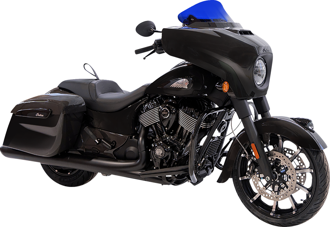 Kolor Flare® Windshield - 10" - Blue - '14-'26 Indian