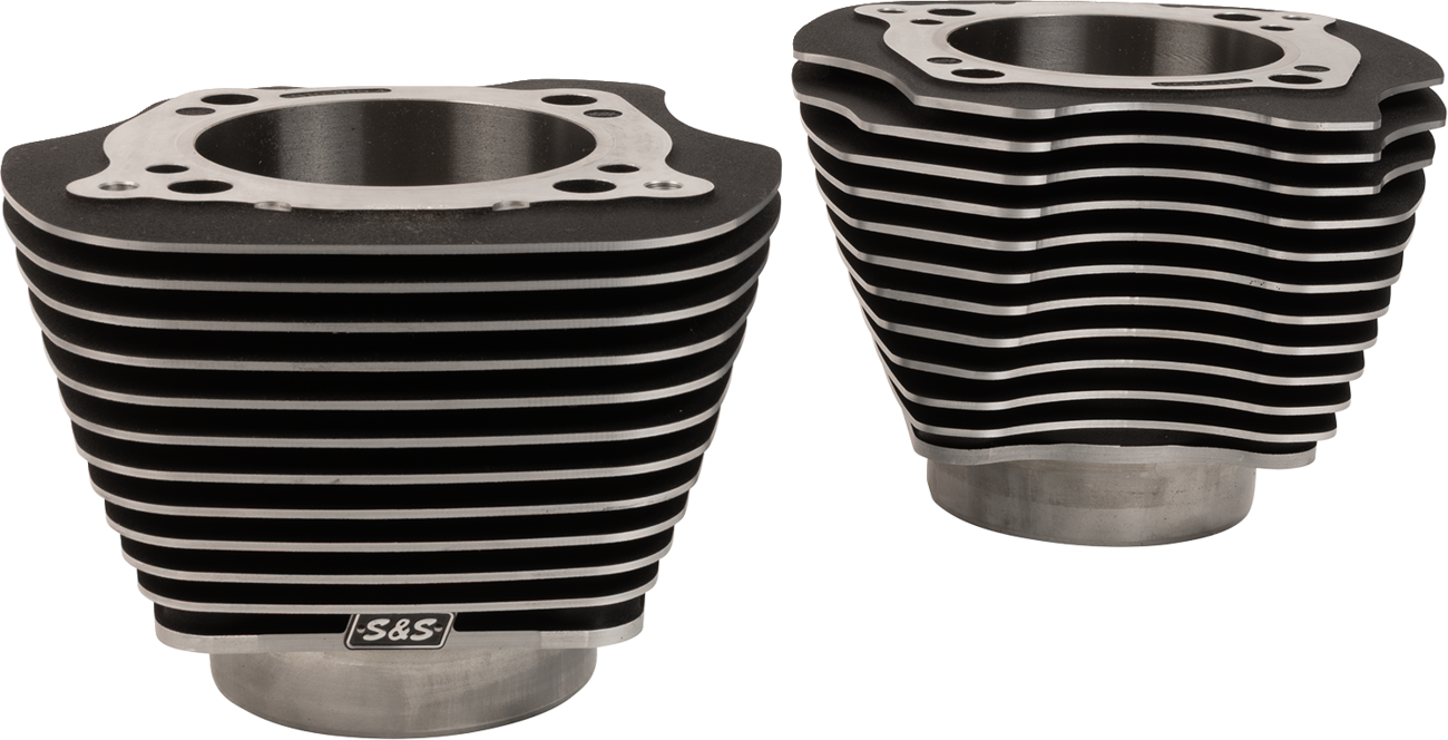 Cylinder Set - 4.320" Bore - Unhoned - Black w/Highlighted Fins - M8