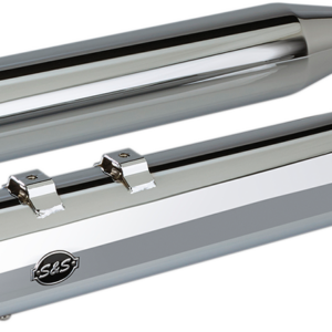 Slash Cut Slip-On Mufflers - Chrome