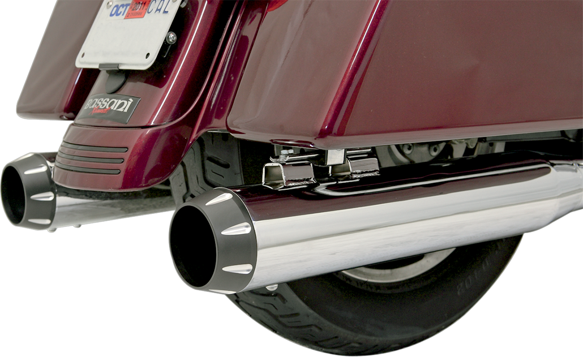 Optional B1-Syle Quick-Change End Caps - 4" - Black Tapered - Fluted