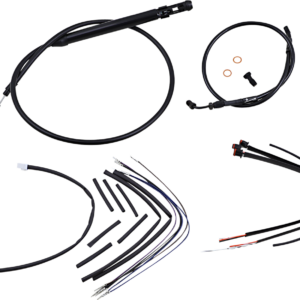 Jail Bar Cable Kit - 14" Handlebars - Black Vinyl - '18-'24 Softail