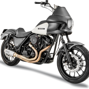 2-into-1 Exhaust System with Super Bike 4" Muffler - Stainless Steel