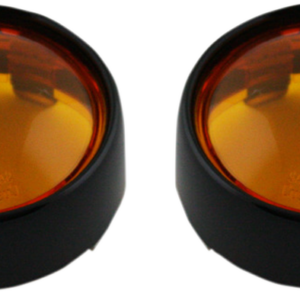 Bullet Signal Lenses - Black/Amber