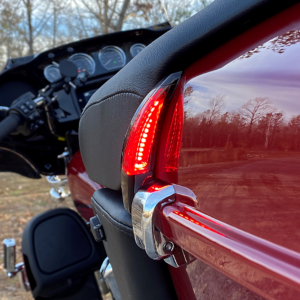 Sequential Tour Pak Seat Back Rest LED Lights - Black/Red - CVO